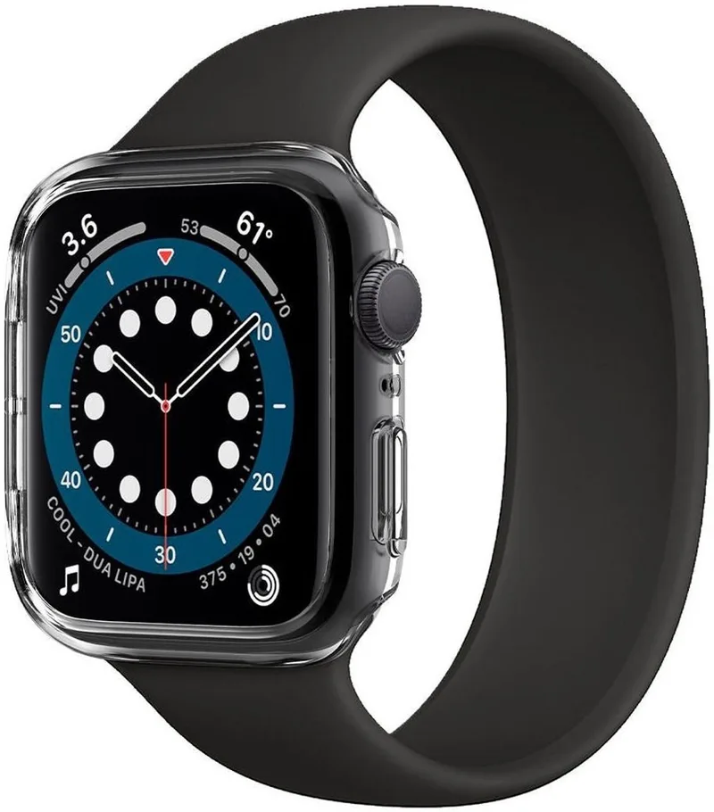 Thin Fit Apple Watch 40MM Hoesje Hard Plastic Bumper Clear de Spigen en Transparent – photo produit