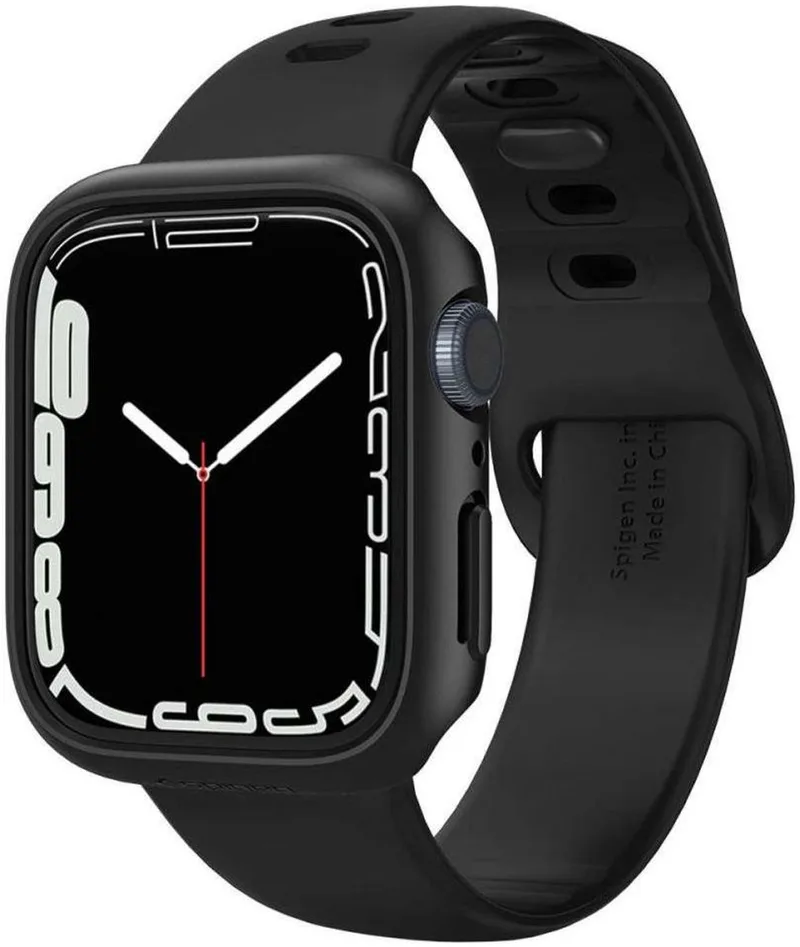 Thin Fit Apple Watch 41MM Hoesje Hard Plastic Bumper de Spigen en Noir – photo produit