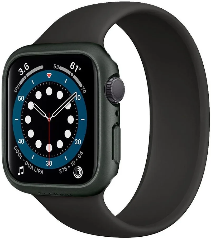 Thin Fit - Apple Watch 44MM Hoesje - Hard Plastic Bumper de Spigen en Vert – photo produit
