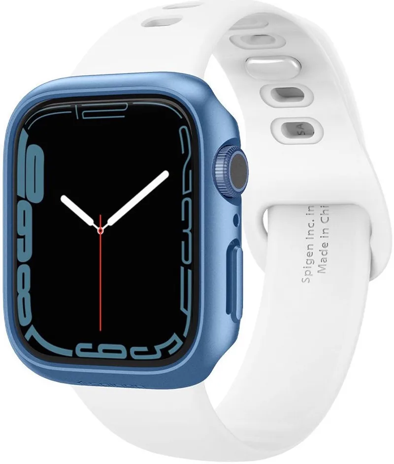 Thin Fit - Apple Watch 7/8/9 45MM - Hard Case - Plastic Bumper de Spigen en Bleu – photo produit