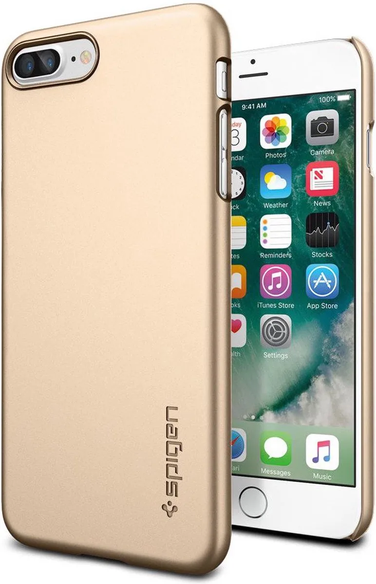 Thin Fit Case Apple iPhone 7 Plus / 8 Plus by Spigen in Gold – product photo
