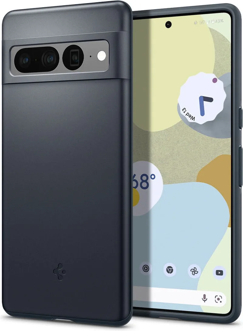 Thin Fit Google Pixel 7 Pro Hoesje Back Cover fra Spigen i Grå – produktbillede