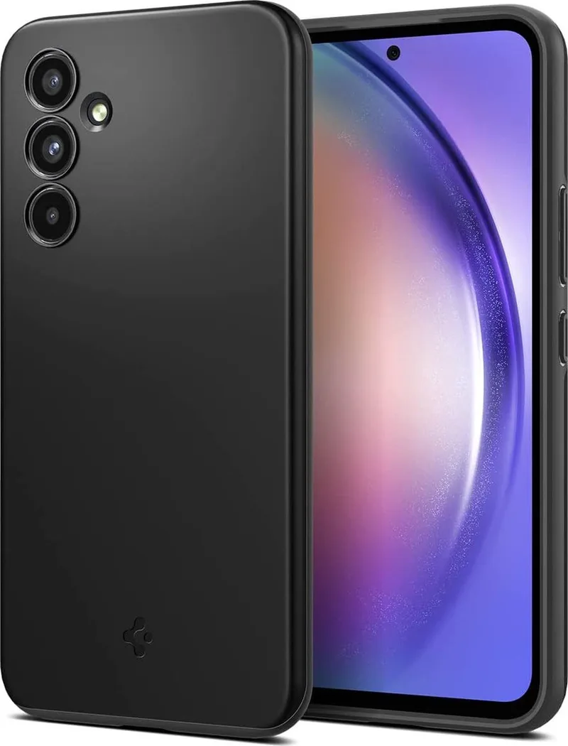 Thin Fit Hoesje Geschikt voor Samsung Galaxy A54 - Back Cover fra Spigen i Sort – produktbillede
