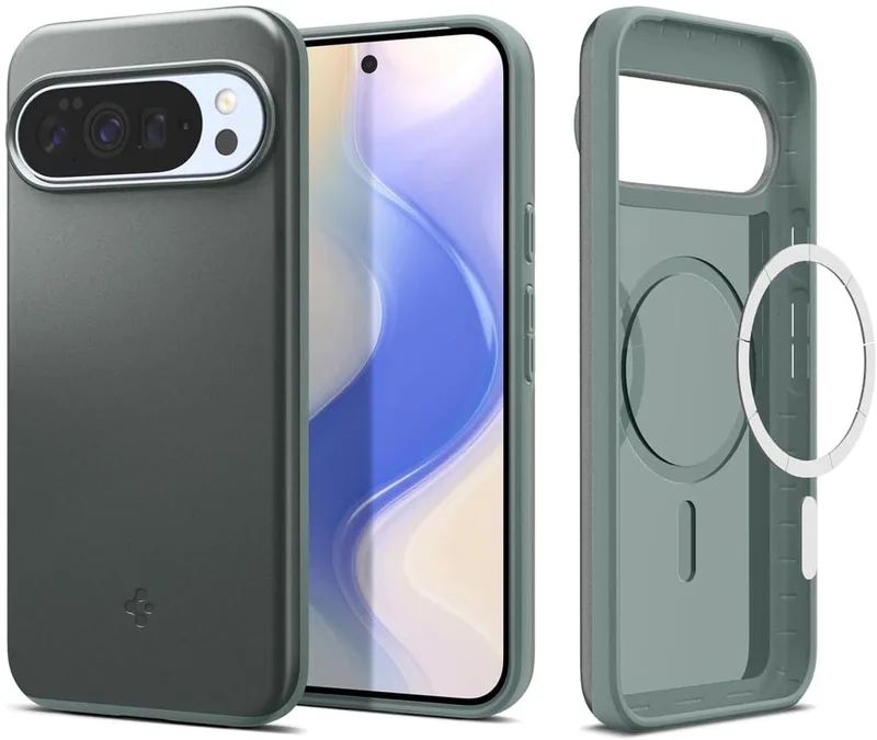 Thin Fit MagFit Google Pixel 10 Pro XL Hoesje MagSafe fra Spigen i Grøn – produktbillede