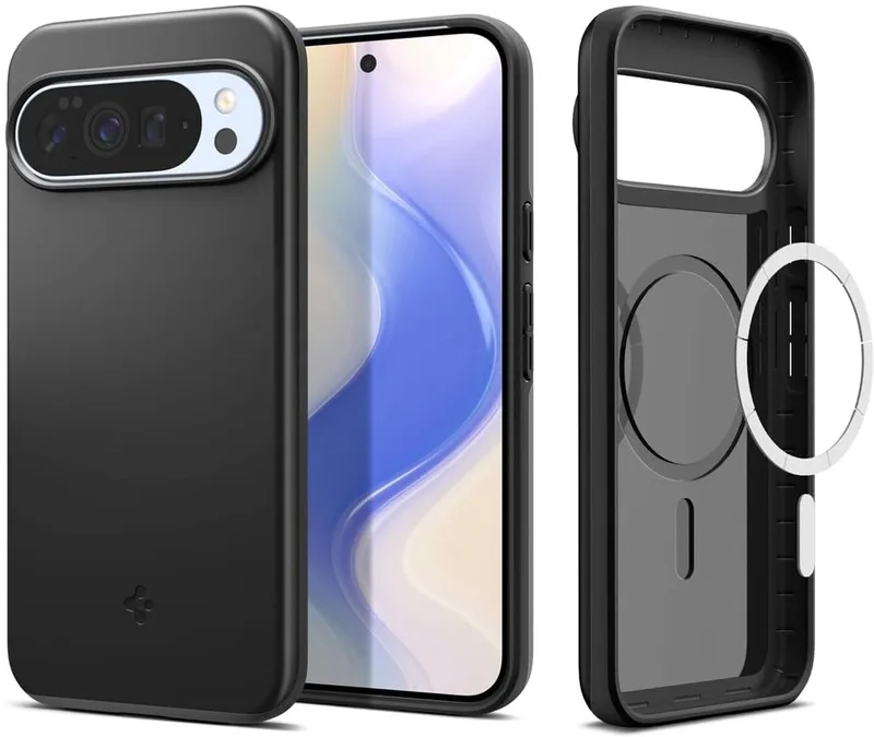 Thin Fit MagFit Hoesje Geschikt voor Google Pixel 10 Pro XL - Back Cover Compatibel met MagSafe / Qi2 de Spigen en Noir – photo produit