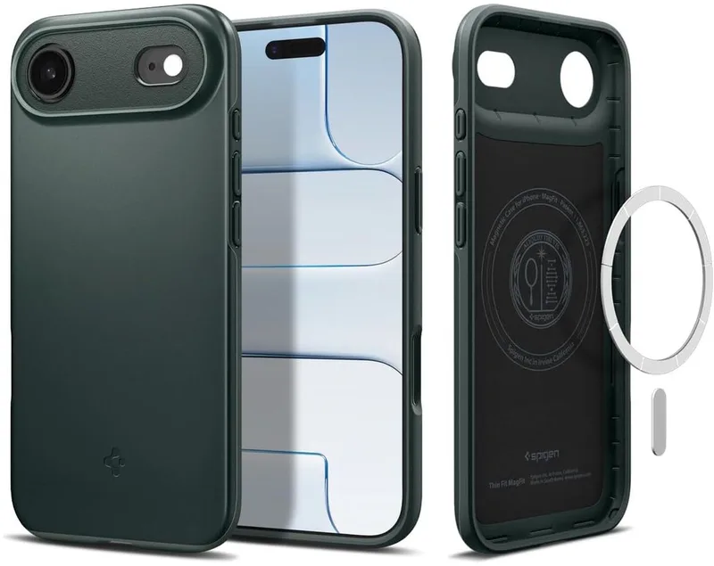 Thin Fit MagFit iPhone Air Hoesje MagSafe Back Cover fra Spigen i Grøn – produktbillede