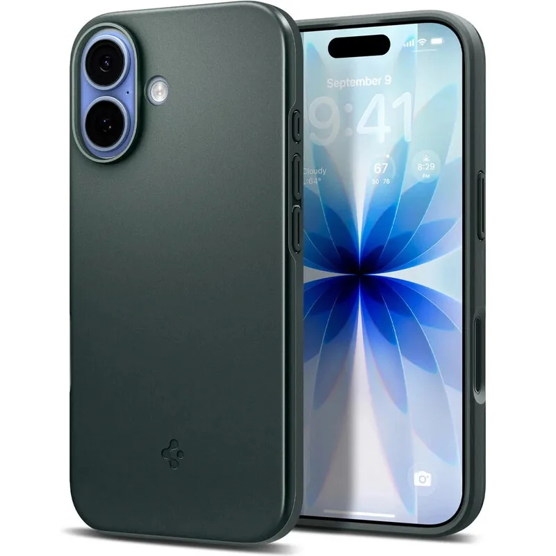 Thin Fit MagSafe Hülle für iPhone 17 - Grün von Spigen – Produktfoto