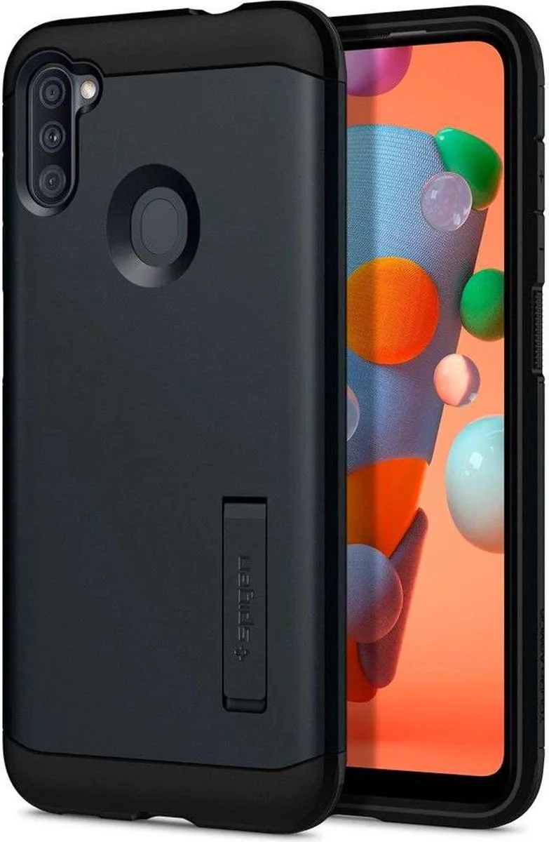 Tough Armor Case Samsung Galaxy A11 von Spigen in Blau – Produktfoto