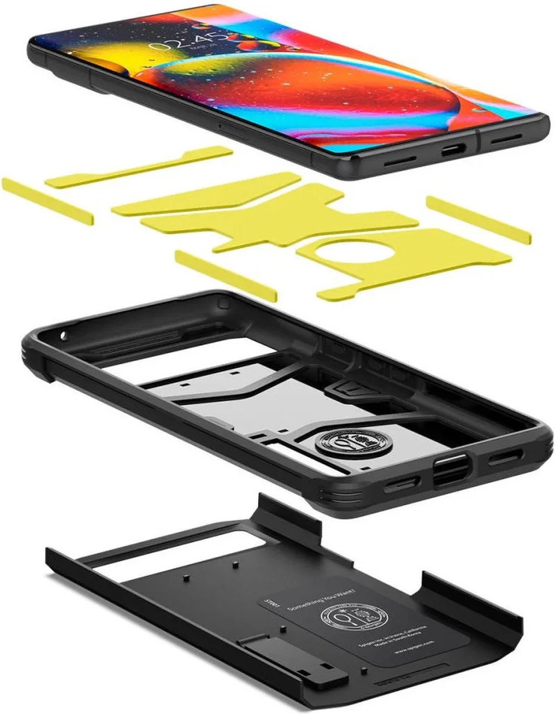 Tough Armor Google Pixel 7 Pro Hoesje Back Cover van Spigen in Zwart – productfoto