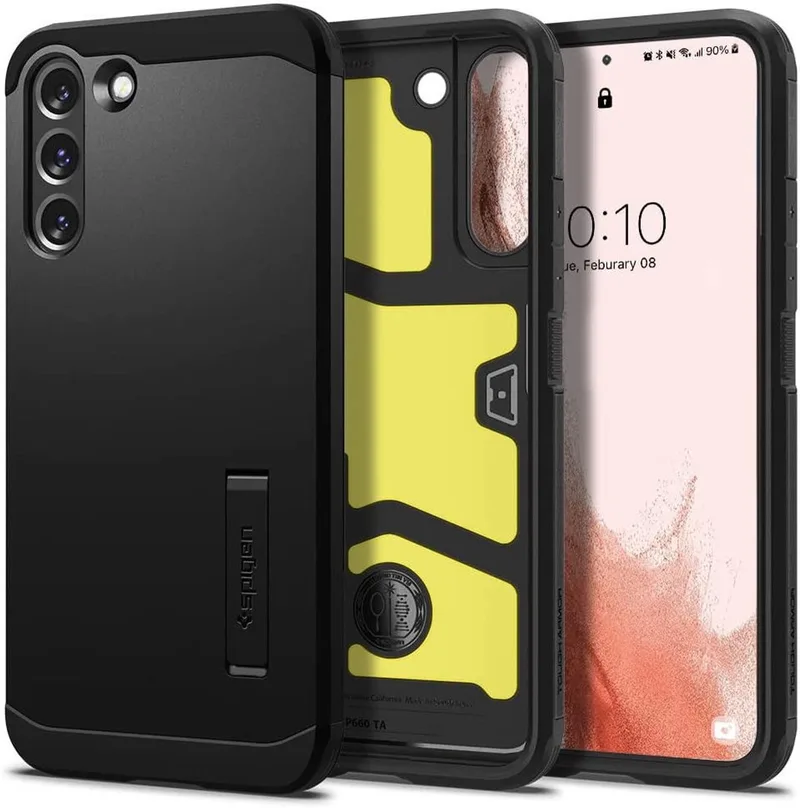 Tough Armor Hoesje Geschikt voor Samsung Galaxy S22 Back Cover de Spigen en Noir – photo produit