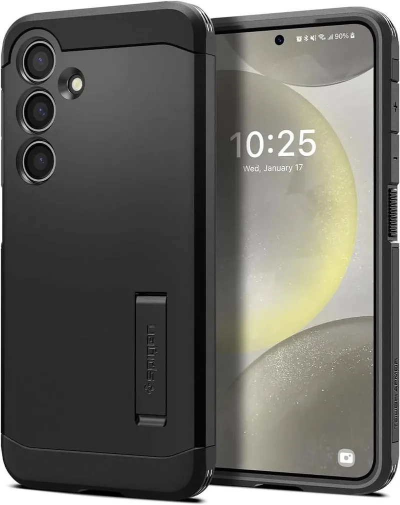 Tough Armor Hoesje voor de Samsung Galaxy S24 - Back Cover met Kickstand de Spigen en Noir – photo produit