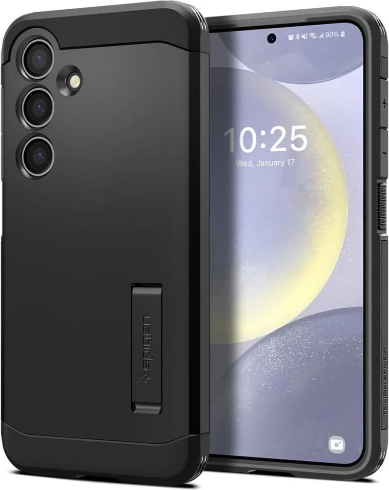 Tough Armor Hoesje voor de Samsung Galaxy S24 Plus - Back Cover met Kickstand de Spigen en Noir – photo produit