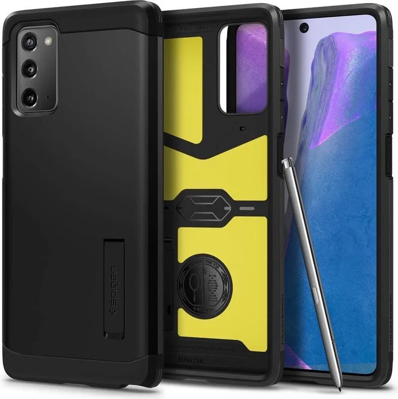Tough Armor Samsung Galaxy Note 20 Hoesje Gunmetal fra Spigen i Grå – produktbillede
