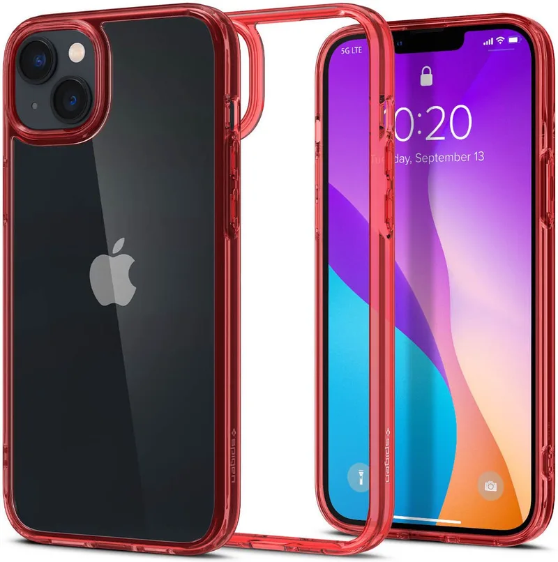 Ultra Hybrid Apple iPhone 14 Plus Hoesje Back Cover by Spigen in Red – product photo
