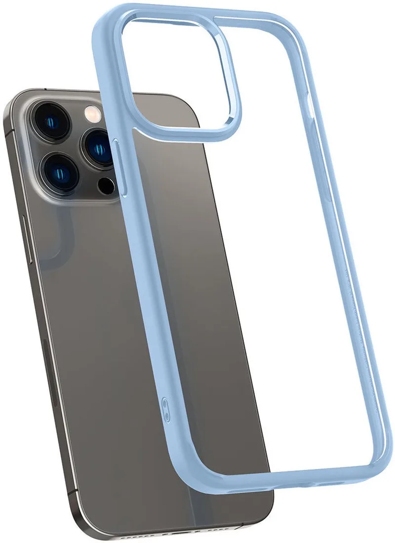 Ultra Hybrid Apple iPhone 14 Pro Hoesje Back Cover Blauw von Spigen in Transparent – Produktfoto