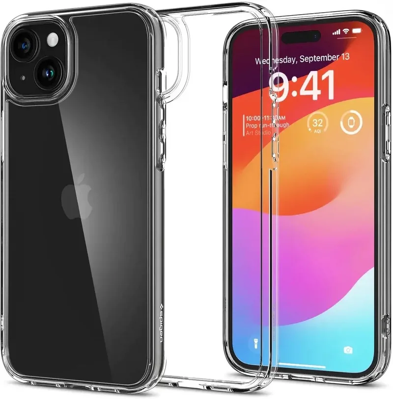 Ultra Hybrid Apple iPhone 15 Hoesje Back Cover by Spigen in Transparent – product photo