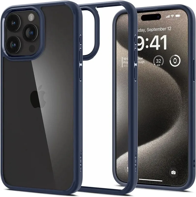 Ultra Hybrid Apple iPhone 15 Pro Max Hoesje fra Spigen i Blå – produktbillede