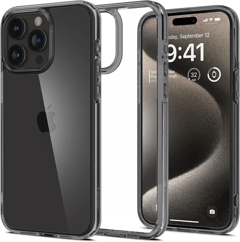 Ultra Hybrid Apple iPhone 15 Pro Max Hoesje Frost Clear by Spigen in Transparent – product photo