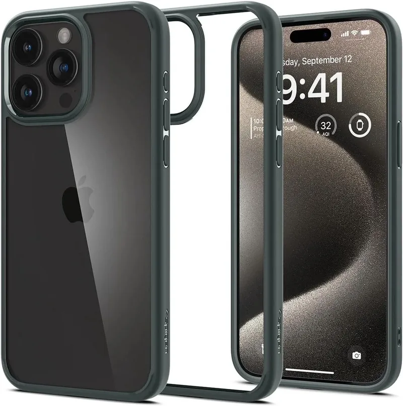 Ultra Hybrid Apple iPhone 15 Pro Max Hoesje by Spigen in Green – product photo