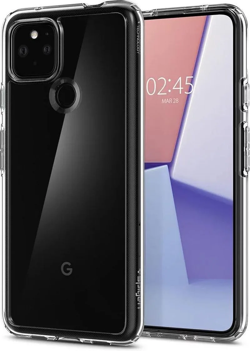 Ultra Hybrid Case Hoesje Geschikt voor Pixel 4a 5G från Spigen i Transparent – produktbild