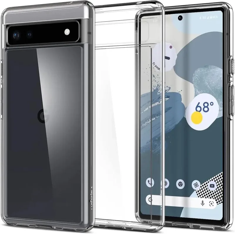 Ultra Hybrid Google Pixel 6a Hoesje von Spigen in Transparent – Produktfoto