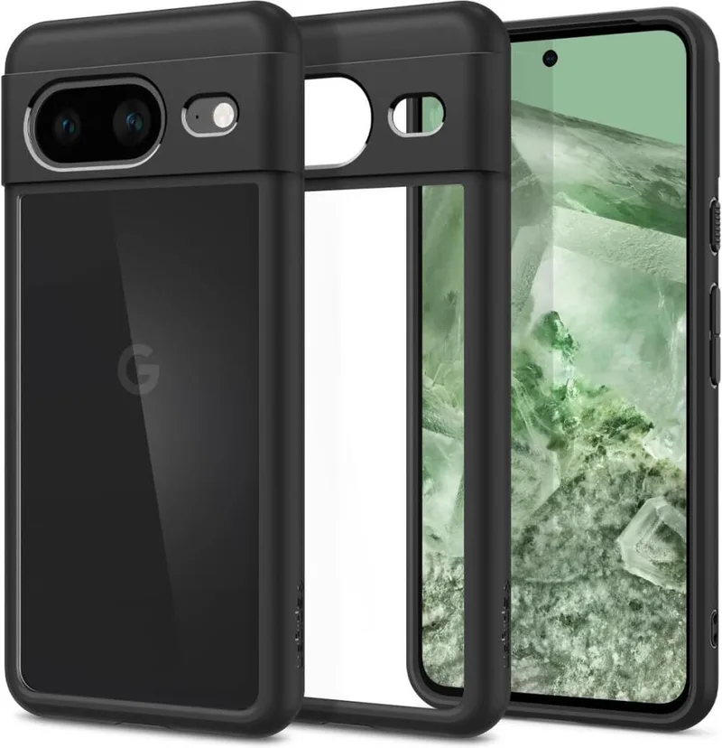 Ultra Hybrid Google Pixel 8 Hoesje Back Cover fra Spigen i Sort – produktbillede