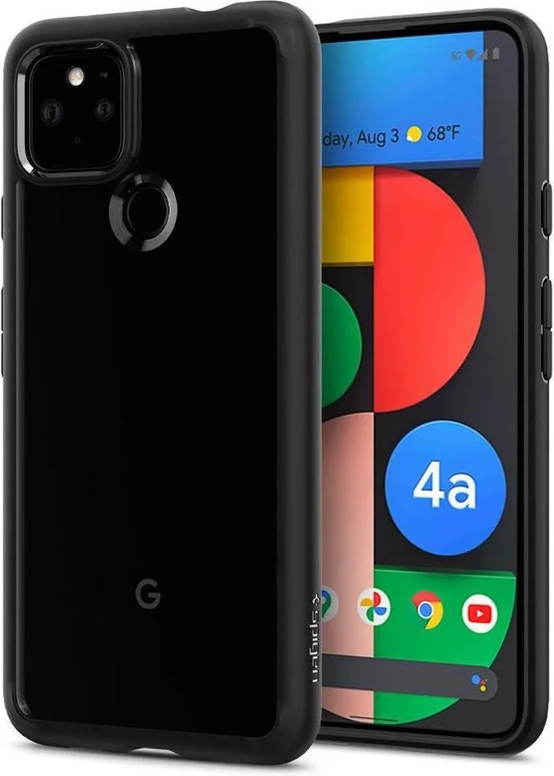 Ultra Hybrid Hoesje | Case Geschikt voor Pixel 4a 5G Case Mat by Spigen in Black – product photo
