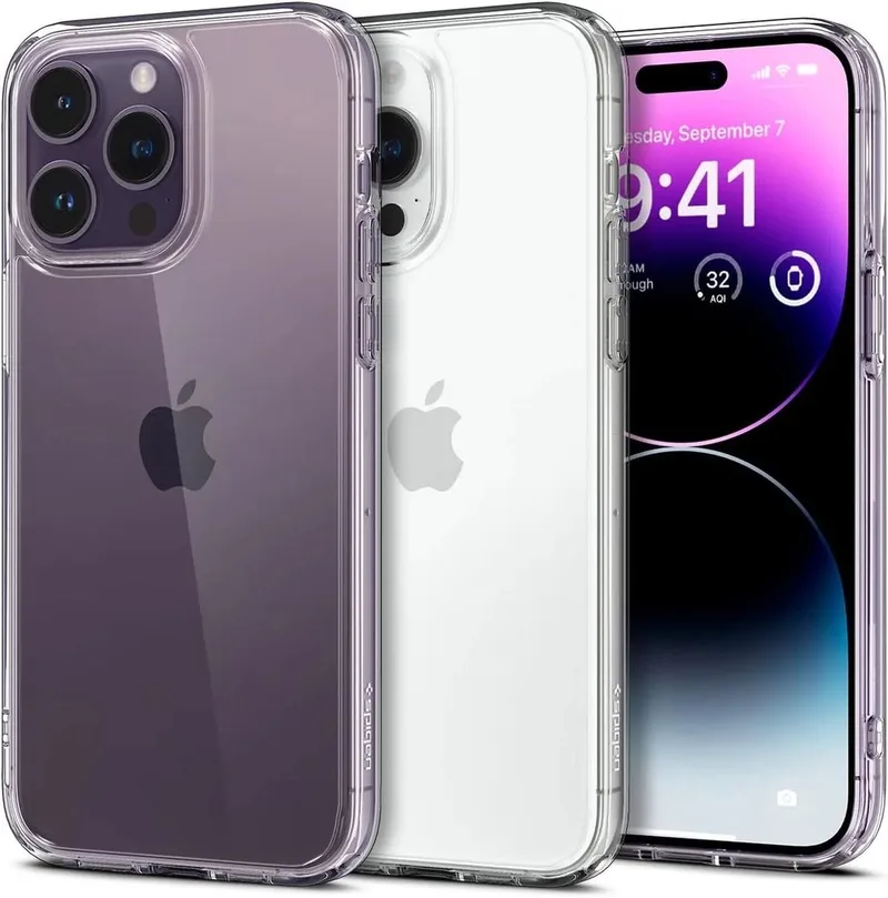 Ultra Hybrid Hoesje Geschikt voor Apple iPhone 14 Pro Max - Back Cover met Air Cushion von Spigen in Transparent – Produktfoto