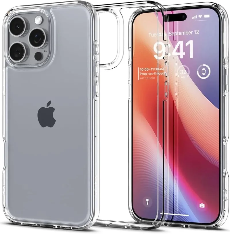 Ultra Hybrid Hoesje Geschikt voor Apple iPhone 16 Pro Max - Back Cover met Air Cushion de Spigen en Transparent – photo produit