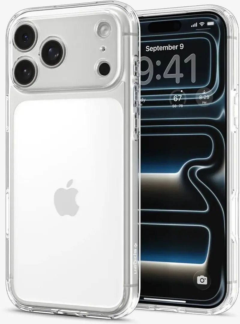 Ultra Hybrid Hoesje Geschikt voor Apple iPhone 17 Pro - Back Cover met Air Cushion von Spigen in Transparent – Produktfoto
