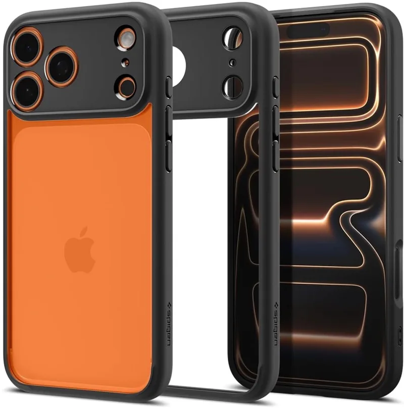 Ultra Hybrid Hoesje Geschikt voor Apple iPhone 17 Pro Max - Back Cover met Air Cushion - Matte de Spigen en Noir – photo produit