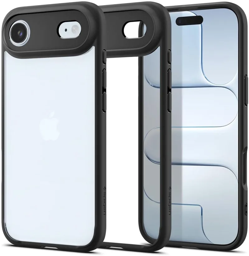Ultra Hybrid Hoesje Geschikt voor Apple iPhone Air - Back Cover met Air Cushion - Matte de Spigen en Noir – photo produit