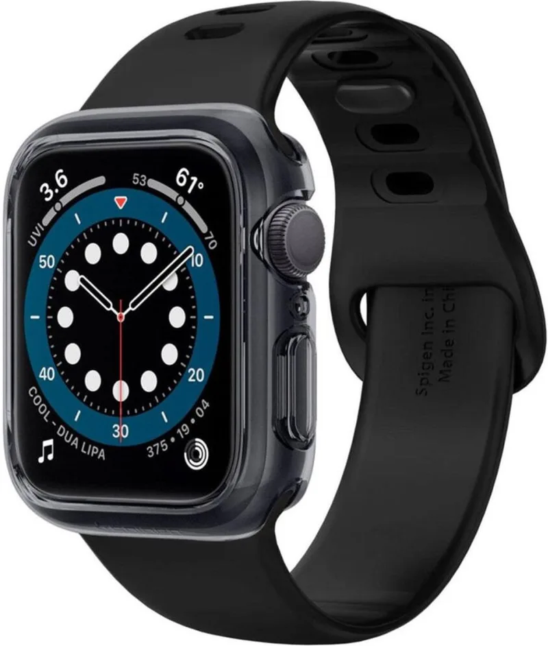 Ultra Hybrid Hoesje Geschikt voor Apple Watch 44MM - Full Protect Hoesje - Transparant Zwart by Spigen in Pink – product photo