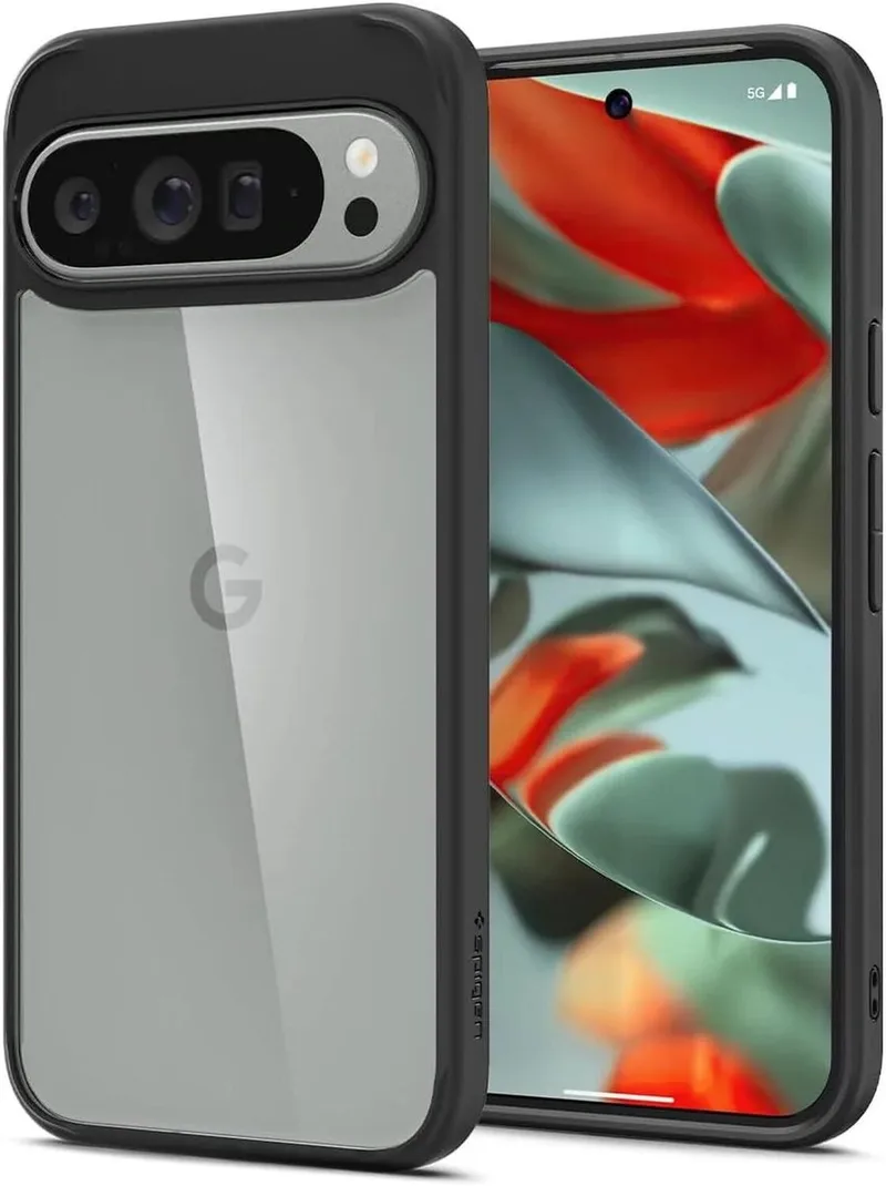 Ultra Hybrid Hoesje Geschikt voor Google Pixel 9 Pro XL - Back Cover met Air Cushion fra Spigen i Sort – produktbillede