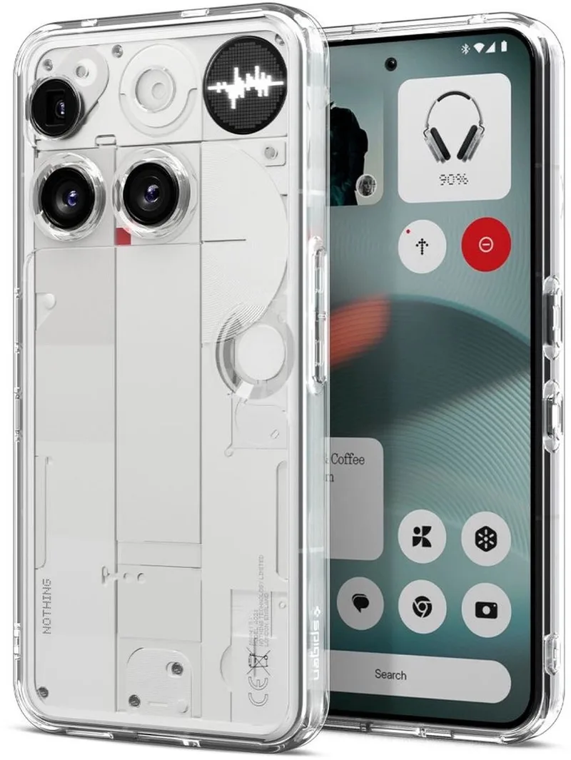 Ultra Hybrid Hoesje Geschikt voor Nothing Phone (3) - Back Cover met Air Cushion von Spigen in Transparent – Produktfoto