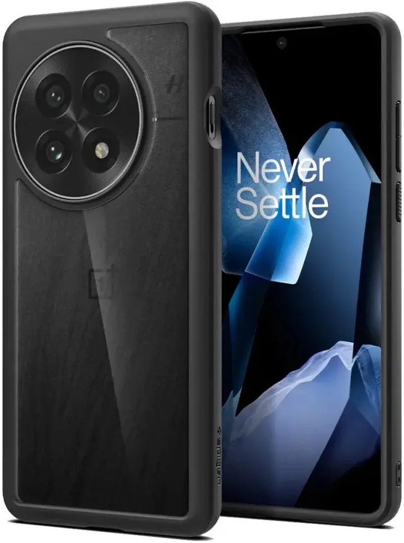 Ultra Hybrid Hoesje Geschikt voor OnePlus 13 - Back Cover met Air Cushion - Matte von Spigen in Schwarz – Produktfoto