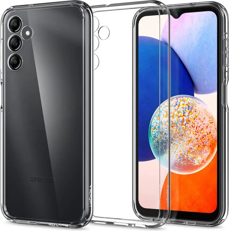 Ultra Hybrid Hoesje Geschikt voor Samsung Galaxy A14 Back Cover by Spigen in Transparent – product photo