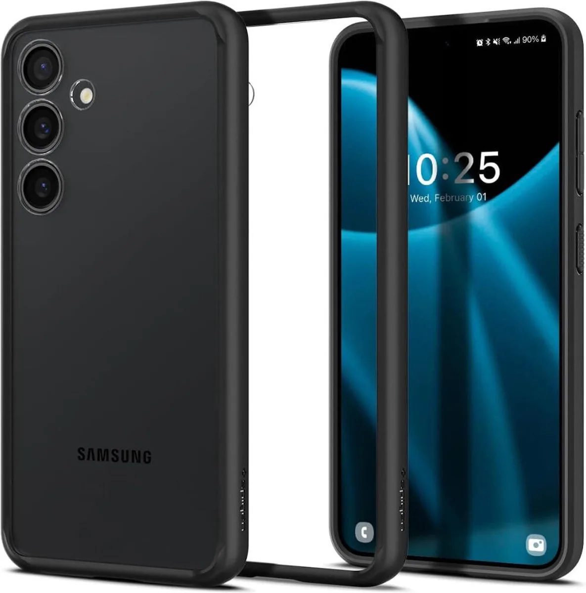 Ultra Hybrid Hoesje Geschikt voor Samsung Galaxy S24 Back Cover Matte de Spigen en Noir – photo produit