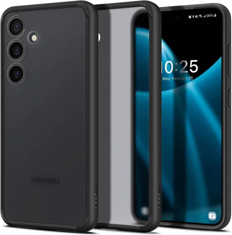 Ultra Hybrid Hoesje Geschikt voor Samsung Galaxy S24 Back Cover Frost by Spigen in Black – product photo