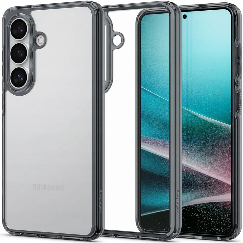 Ultra Hybrid Hoesje Geschikt voor Samsung Galaxy S26 - Back Cover met Air Cushion - Transparant by Spigen in Grey – product photo