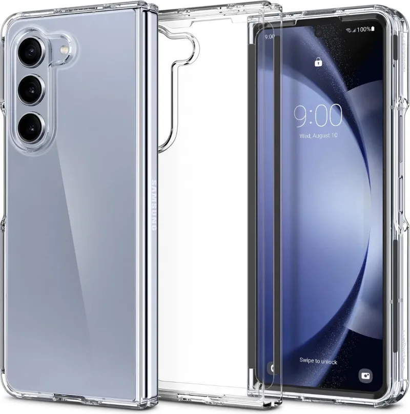 Ultra Hybrid Hoesje Geschikt voor Samsung Galaxy Z Fold 5 - Back Cover de Spigen en Transparent – photo produit