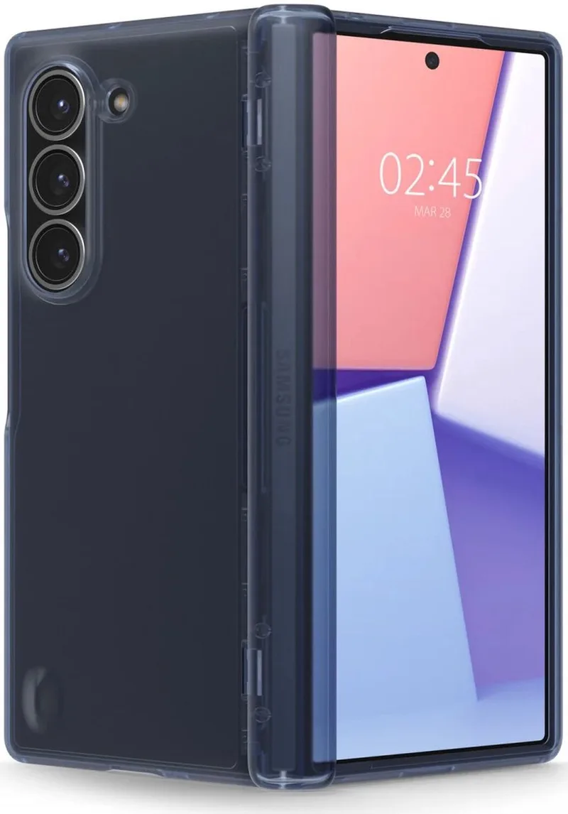 Ultra Hybrid Hoesje Geschikt voor Samsung Galaxy Z Fold 6 - Back Cover met Air Cushion de Spigen en Bleu – photo produit