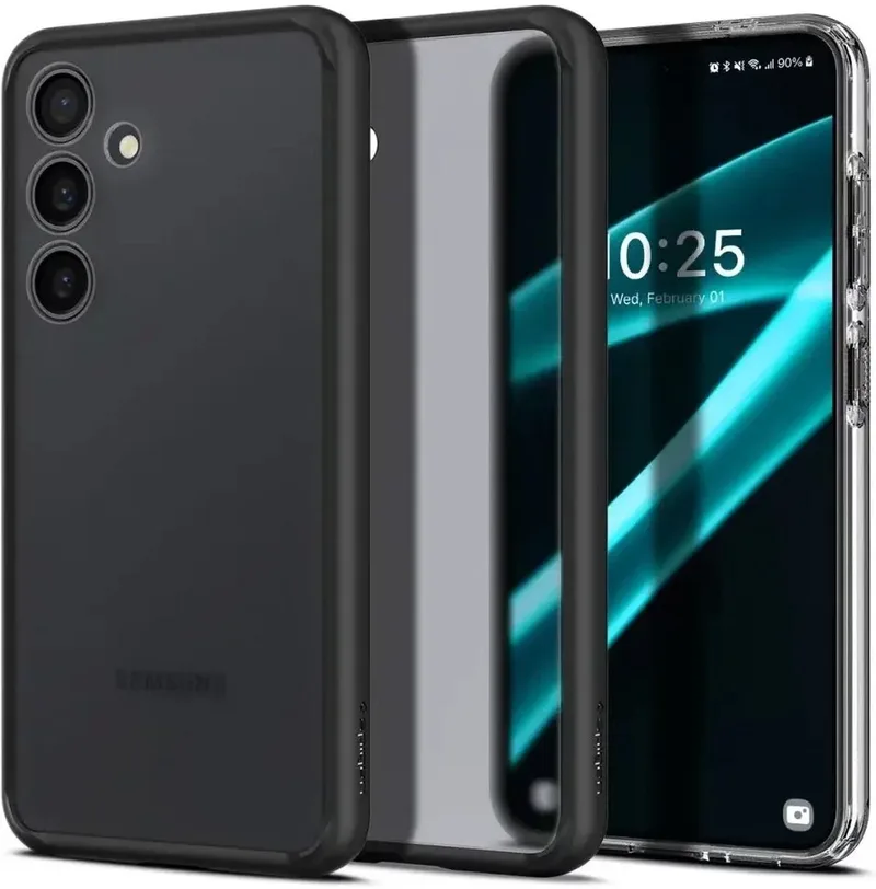 Ultra Hybrid Hoesje Geschikt voor Samsung S24 Plus Back Cover Frosted de Spigen en Noir – photo produit