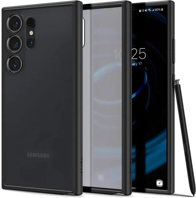 Ultra Hybrid Hoesje Geschikt voor Samsung S24 Ultra Back Cover de Spigen en Noir – photo produit