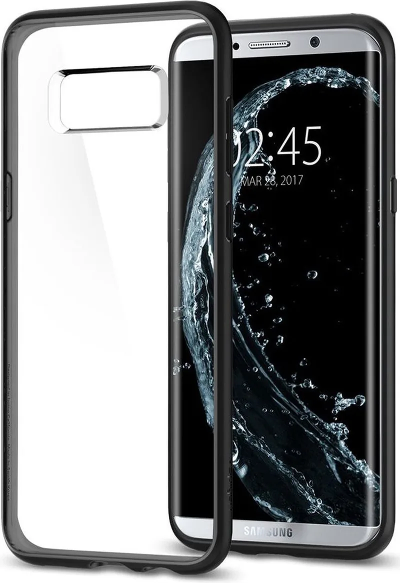 Ultra Hybrid Hoesje Samsung Galaxy S8 Plus Mat fra Spigen i Sort – produktbillede