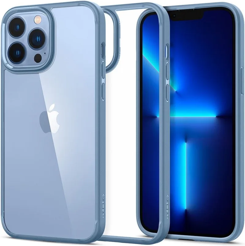 Ultra Hybrid iPhone 13 Pro Max hoesje von Spigen in Blau – Produktfoto