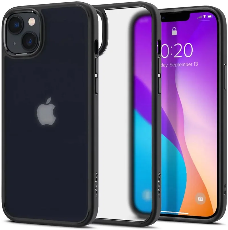Ultra Hybrid iPhone 14 Plus Hoesje | frost black by Spigen in Black – product photo