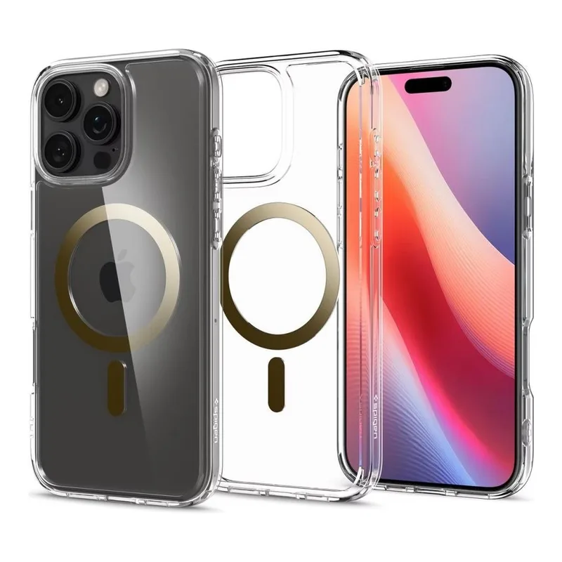 Ultra Hybrid Mag Case mit MagSafe für iPhone 16 Pro – Gold de Spigen – photo produit