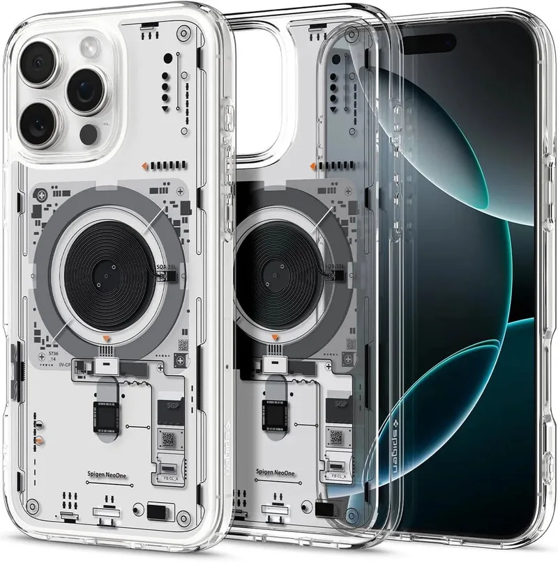 Ultra Hybrid MagFit - Hoesje Geschikt voor Apple iPhone 16 Pro - Compatibel met MagSafe - Back Cover Neo One by Spigen in Transparent – product photo