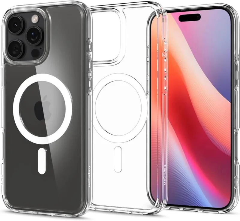 Ultra Hybrid MagFit - Hoesje Geschikt voor Apple iPhone 16 Pro - Compatibel met MagSafe - Back Cover de Spigen en Blanc – photo produit